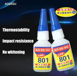 AODEGU 801-20g Adhésif résistant à la chaleur à séchage rapide et puissant pour métal, caoutchouc, céramique, cyanoacrylate éthyle pour le travail du bois - Product Image 2