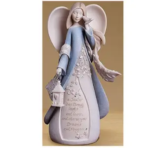 بوليريسين/تمثال راتنج هدية شقيقة حجر الملاك تمثال راتنج ، 7.5 بوصة