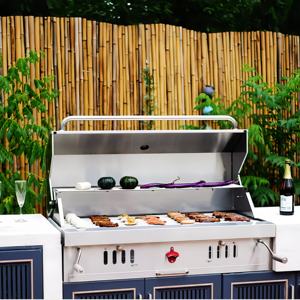 304 נירוסטה מבער גריל רב תכליתיים גדול בנוי בפחם לשימוש כפול בפחם גריל bbq עם rotiserie - Product Image 3