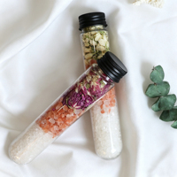 Sel de l'Himalaya Bio Parfumé Fait Main pour Aromathérapie, Édition Noël aux Fleurs de Rose et Lavande, Real Angel Music Love