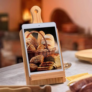 Pine Wood Menu <b>Stand</b> 5x30x2.2cm Desktop <b>Tablet</b> Phone Display <b>Stand</b> Natural Color Customizable - Product Image 4