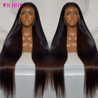 Perruque en cheveux humains naturels indiens sans colle, perruque Lace Front en cheveux humains, cheveux brésiliens alignés sur les cuticules, perruque Lace Frontale 360 Full HD