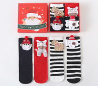 Nouvelles Chaussettes de Noël pour Femmes, Modèle Hiver, à Motifs Dessin Animé, Tricotées, Écologiques, Respirantes, Colorées et Amusantes