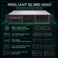 Serveur en rack ProLiant DL380 2U, double processeur Xeon, DDR5, PCIe 5.0, NVMe, SAS, serveur de calcul, serveur informatique d'entreprise, fourniture OEM