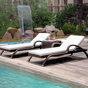 Muebles de Jardín respaldo ajustable cómodo asientos cuerda tejida cama de la piscina tumbona al aire libre cama - Product Image 2