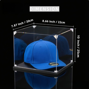 <span class=keywords><strong>Caja</strong></span> <span class=keywords><strong>de</strong></span> Exhibición <span class=keywords><strong>de</strong></span> Acrílico Transparente con Base y Tapa Negra Mate para Exhibición, Voleibol, Sombreros, Coleccionables y Figuras - Product Image 2