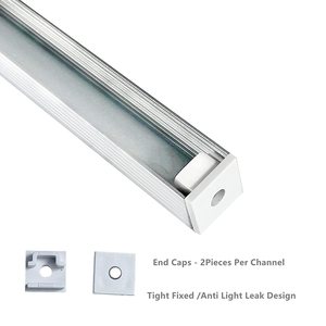 Chất lượng cao PC khuếch tán nhựa endcaps Alu U kênh cho LED Strip ánh sáng kênh đùn nhà ở Trắng nhôm Led hồ sơ - Product Image 2