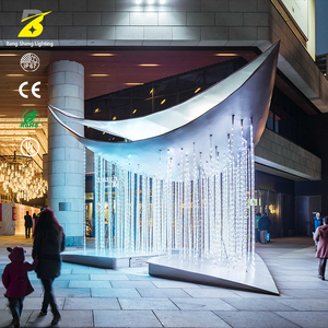 Scultura Programmabile a LED <span class=keywords><strong>Luna</strong></span> e Stelle - Arte Atmosferica Resistente alle Intemperie per Parchi a Tema e Mercati Notturni - Product Image 1