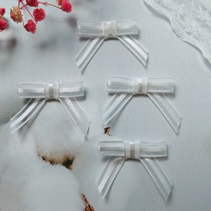 Mini nœuds de ruban de Noël en toile de jute de nylon pour décoration de guirlande et boîte-cadeau pour la saison des vacances, en stock - Product Image 2