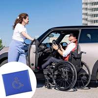 Porte-badge de voiture en PVC avec logo personnalisé, badge britannique pour personnes handicapées, accessoire de voyage RFID, étanche, motif vierge