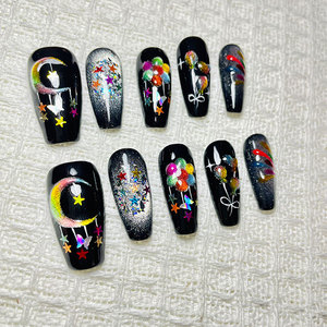 Uñas postizas hechas a mano-Efecto Ojo de Gato - Product Image 1