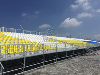 Blanchisseur en aluminium démontable adapté aux besoins du client de structure métallique de stade extérieur pour des sports et le divertissement