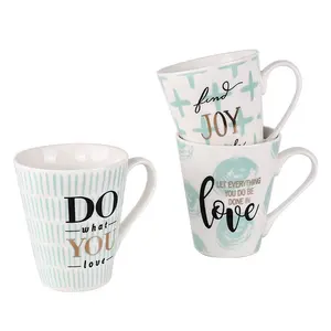 Caneca de café de porcelana para uso diário, caneca de café branca lisa 350ml, ideal para uso diário, 2024, oferta imperdível