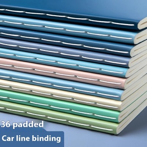 B5 <strong>Notebook</strong> Thickened Student Journal Book Simple Horizontal Line Printed A5 Size Leather Cover Wholesale Exercise Book Car Line - Product Image 5