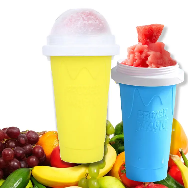 OEM/ODM 21*10,5 cm 2022 Neu Bestseller Schnell gefroren Innovative Eiscreme Silikon form Slushy Maker Cup