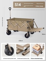 Chariot de camping pliable Bavay North Joy Plus en alliage d'aluminium grande capacité avec siège inclinable pour enfants BH-S14 Chine