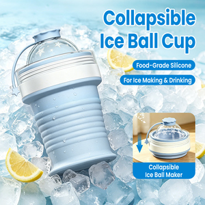 Gobelet à glaçons en silicone portable, pliable, réutilisable, anti-fuite, sans BPA, pour les voyages d'été, pour café et jus, directement de l'usine - Product Image 6