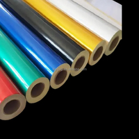 Rollos de vinilo de transferencia de calor de material reflectante Htv negro para transferencia Premium de ropa