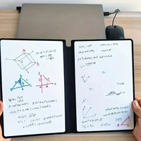 Bloc-notes tableau blanc réutilisable Bview Art A5 avec marqueur effaçable, tableau d'écriture portable pour réunion de bureau, écriture, dessin