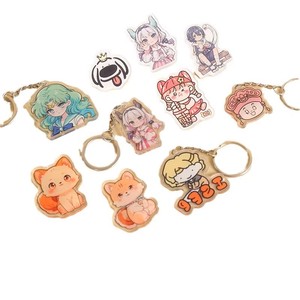 Cheap Promotional Gifts Acrylic Keychain Double Sided Printing Holographic Anime Custom Glitter Epoxy UV Print Acrylic Keyholder
