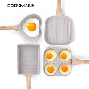 Sartén Antiadherente <span class=keywords><strong>de</strong></span> Aleación <span class=keywords><strong>de</strong></span> Aluminio con Revestimiento <span class=keywords><strong>de</strong></span> Piedra Maifan para Huevos y Hamburguesas, Juego <span class=keywords><strong>de</strong></span> 4 Piezas, Utensilios <span class=keywords><strong>de</strong></span> Cocina Infantiles con Mango <span class=keywords><strong>de</strong></span> Madera - Product Image 1