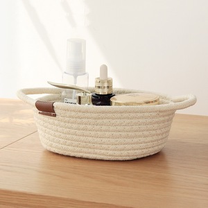 Nordic-style cotton <b>storage</b> <b>basket</b> for bedroom, suitable for changing clothes, <b>toys</b>, dirty laundry, snacks, and baby items. - Product Image 2