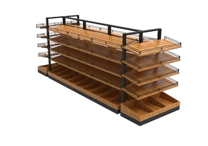 High Capacity Durable Eco-Friendly Drawer Style Wood Metal Supermarket Bread Display Cabinet Freestanding <b>Combination</b> - Product Image 4