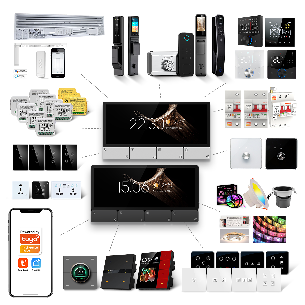 2025 New Arrival Tuya 6 Inch Control Panel Smart Home Music Amplifier Zigbee Gateway New Technology Smart Home Appliances · image 2