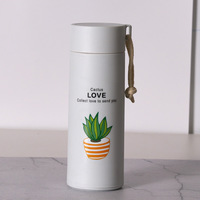 Bouteille d'eau en verre à large ouverture de 400 ml, écologique, sans BPA, portable et à boire directement pour les enfants, logo personnalisé, cadeau