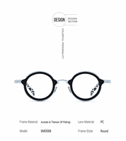 Monture de lunettes en titane et acétate de haute qualité, unisexe, style vintage, rondes, nouvelles lunettes optiques de créateur