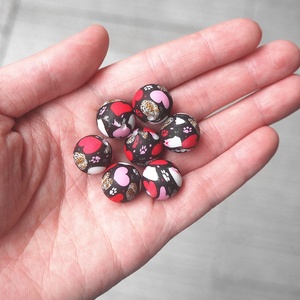 מכירת הטוב ביותר מזון כיתה תינוקת עגולה הדפסה עגולה 15 מ "מ חרוזי סיליקון להכנת עט - Product Image 3