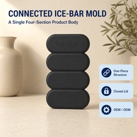 Moules à glaçons réutilisables en silicone de qualité alimentaire pour cuisine, café, jus, congélation, refroidissement, bac à glaçons long avec couvercle