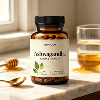 Capsules d'Ashwagandha pour une réponse saine au stress, complément alimentaire à base de plantes, OEM ODM, étiquette privée, vente en gros