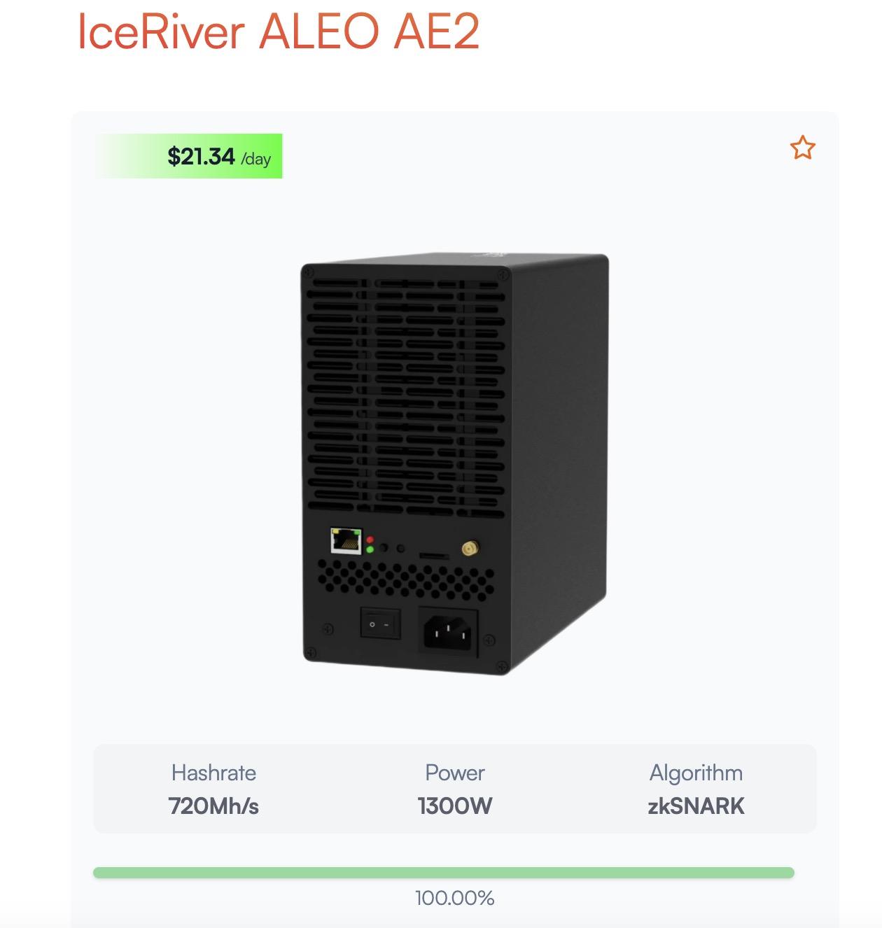 IceRiver Miner AE2 720M lite 1300W AE1 Lite 300M 270M ALEO AE2 Coin Miner  Home crypto miner ASIC Mining Machine Fast ROI| Alibaba.com