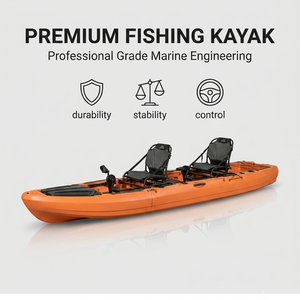Kayak de Pesca con <span class=keywords><strong>Pedales</strong></span> Dobles para Dos Personas, Modular, Naranja, de Plástico Rotomoldeado, Canoa Oceánica - Product Image 1