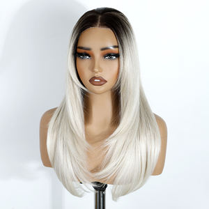 Perruque synthétique Latisha, résistante à la chaleur, blonde, sans colle, avec dentelle <span class=keywords><strong>frontale</strong></span> HD, perruques synthétiques à dentelle <span class=keywords><strong>frontale</strong></span> - Product Image 3