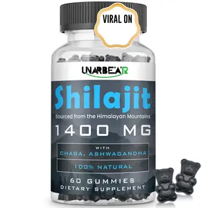 Gummie di resina himalayana Shilajit senza zucchero biologico con Shilajit acido fulvico per uomini e donne