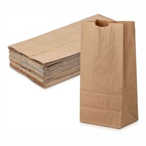 Sacs en papier kraft multi-usages pour courses, sacs à déjeuner, parfaits pour le shopping, le rangement, petites poubelles, sacs en papier pratiques - Product Image 1