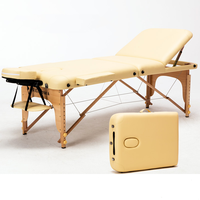 Lit de Massage chiropratique réglable, Table de Massage Facial en bois thaïlandais bon marché, 2 sections