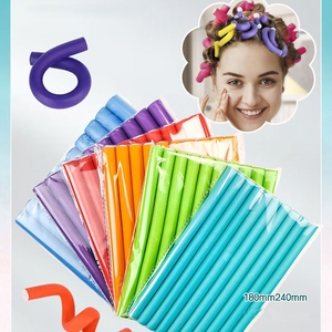 Ensemble de 10 fer à friser multifonctionnel sans chaleur <span class=keywords><strong>pour</strong></span> le bricolage tige à friser <span class=keywords><strong>pour</strong></span> le sommeil éponge en caoutchouc outil à friser - Product Image 2