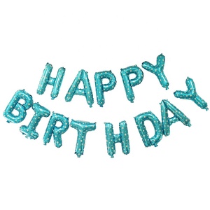 Bannière <span class=keywords><strong>Joyeux</strong></span> Anniversaire Colorée de 16 Pouces, Ensemble de Fournitures pour Fête d'Enfants, Ballons, Décoration de Fête, Ballons d'Anniversaire - Product Image 2