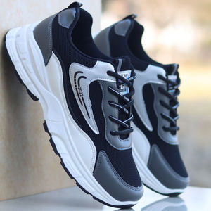 Yaz moda yeni tasarım erkek koşu erkekler için spor ayakkabı Pu Mesh nefes Sneakers - Product Image 2