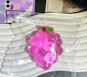 Jouet anti-stress créatif en cristal en forme de raisin, fait main, gadget amusant à presser, accessoire de décoration en forme de boule de raisin - Product Image 1