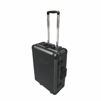 Mallette de maquillage en aluminium avec support mallette de maquillage professionnelle avec lumière led miroir chariot mallette cosmétique éclairée