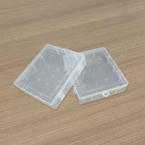 Rectangular Transparent Plastic Storage <b>Box</b> 22.8x20x5.3cm Covered Office Organizer For Masks Stationery Tools Components - Product Image 3