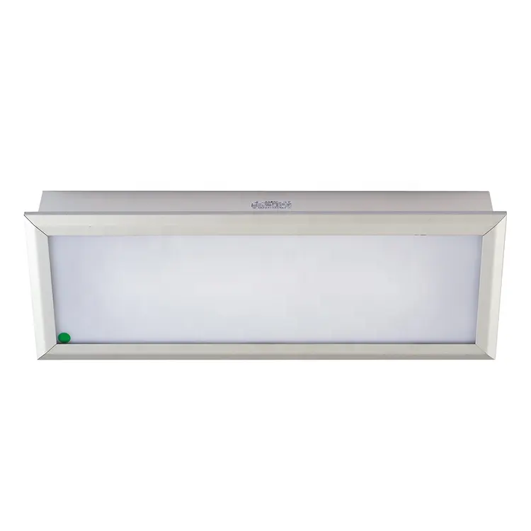 JPY401-2 2X40W fluorescent ceiling light with 14W battery backup emergency lighting IP44 embedded type