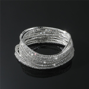 2.0mm Superfine Style Coréen Simple Rangée Flash Diamant Stretch Cristal Bracelet De Mariée Strass Charme pour Cadeaux - Product Image 4