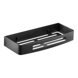 Mensola Angolare per Doccia NERVA in Lega di Alluminio Nero Opaco, Salvaspazio per Bagno Urbano, Montaggio ad Angolo - Product Image 1