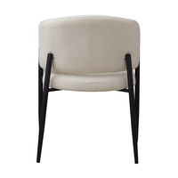 Chaises de salle à manger contemporaines en velours légères avec pieds en acier inoxydable argenté pour la maison, le bureau et l'appartement
