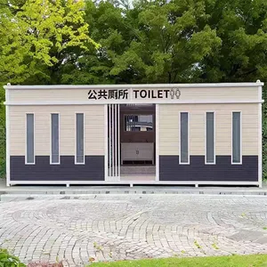 Şemsiye kurutucu turistler için çin mobil tuvalet taşınabilir paslanmaz çelik tuvalet duş prefabrik mobil kamu tuvalet fiyat
